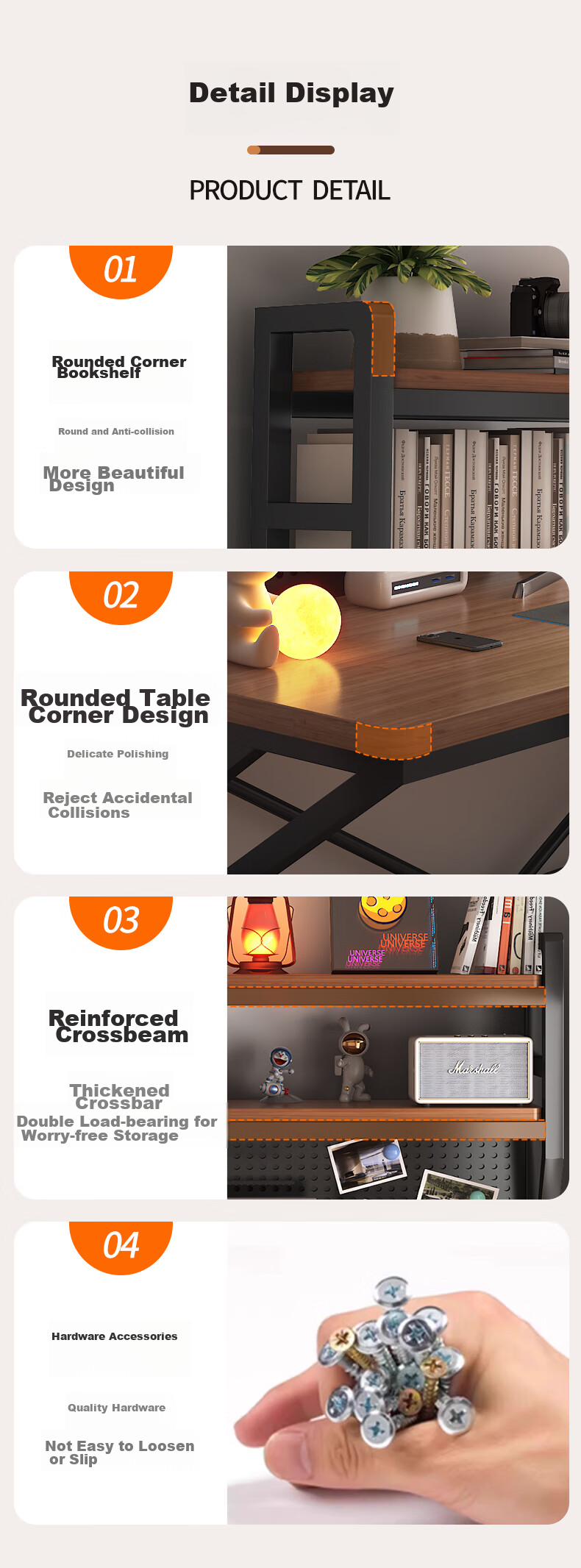 Quanpinwu Computer Desk with Storage, Gaming Desk, Study Table, Organizer Shelf, Pegboard Combination All-In Office Desk 20