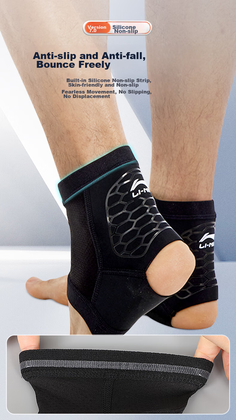 Li-Ning Ankle Brace, Sprain Protection Sleeve, Post-Injury Stabilization for Wrist And Ankle Joints, Basketball Sports Strain Support, Lightweight And Thi 9