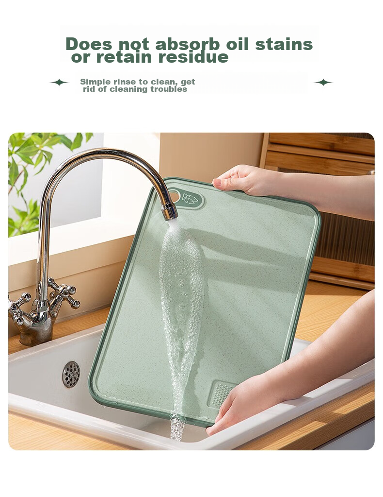 Suncha Antibacterial And Mold-Resistant Cutting Board, Fruit And Baby Food Board, Double-Sided Chopping Board for Home Use, Sticky Plastic Cutting Block, 40*28*1 10