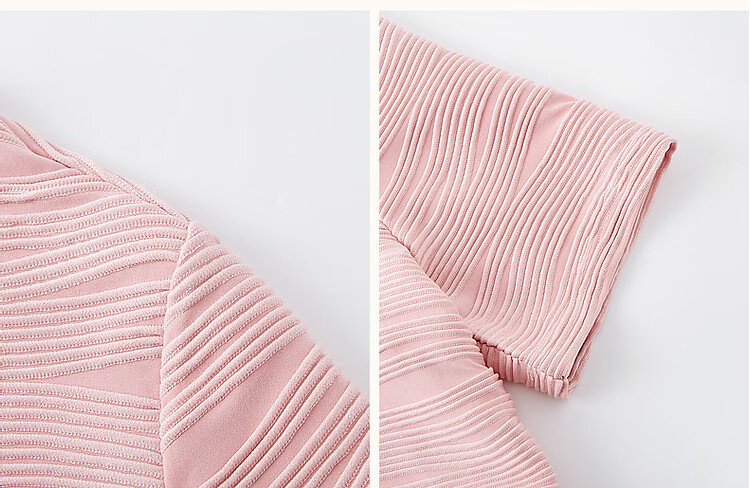 Dme [Simple And Elegant] Spring And Autumn Round Neck A-Line Textured Knit Slightly Stretchy Midi Dress for Wome 12