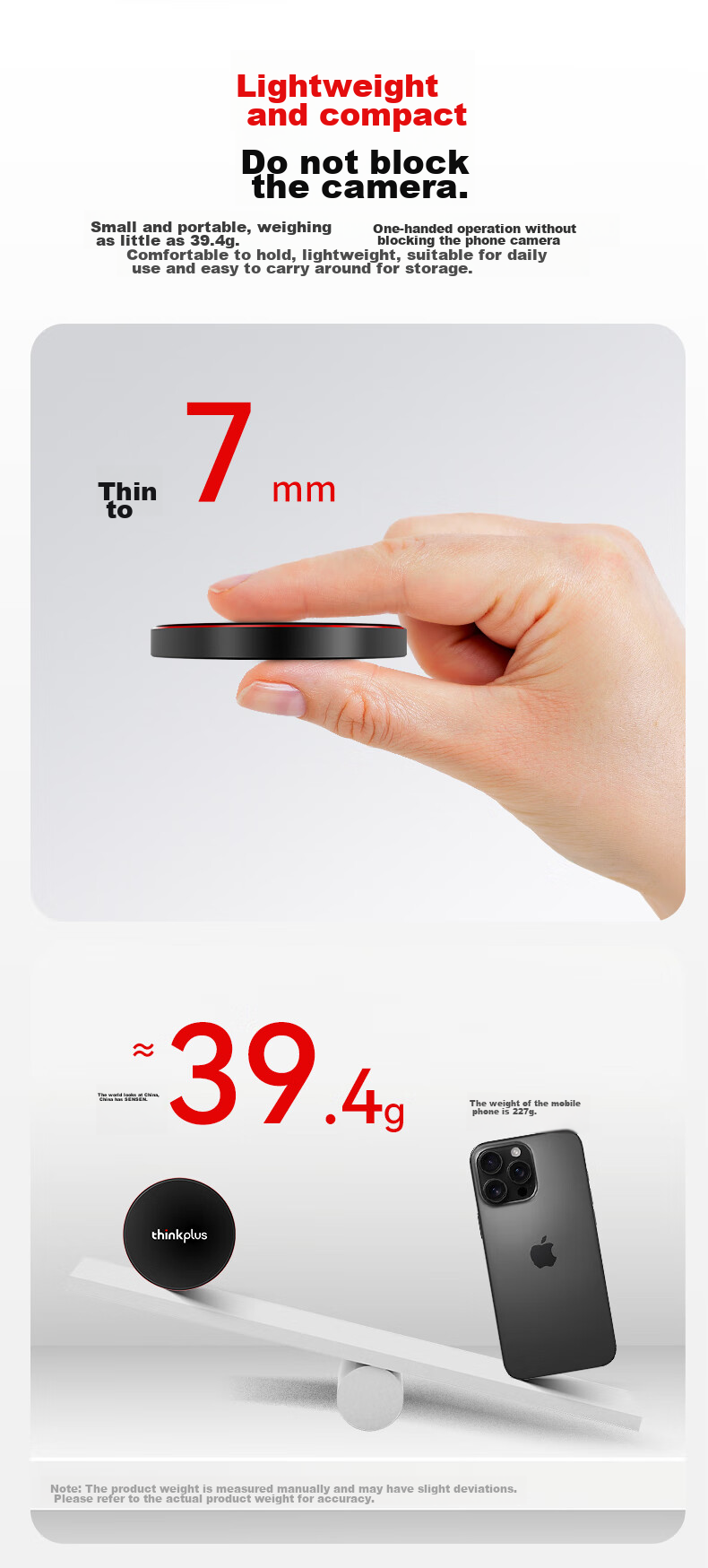 ThinkPlus Lenovo 1TB Magnetic Mobile SSD, Movable Phone, USB3.2 High-Speed Reading 1900MB/S, Portable SSD PSSD, UH100 Xiaofeidan Series 3