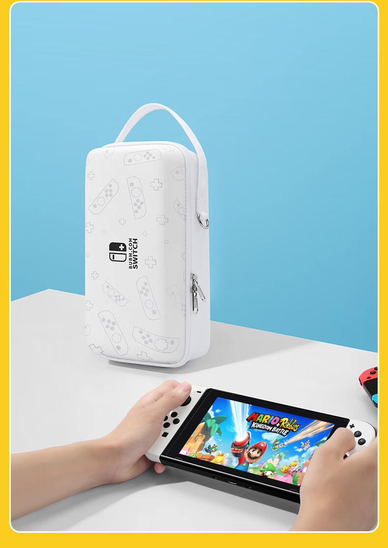 BUBM Switch Controller Storage Case, Joy-Con Storage Pouch, JC Detachable Controller Protective Cover, NS Hard Shell, Supports Storage with Case, Can Hold Card Straps, Transparent Case 16