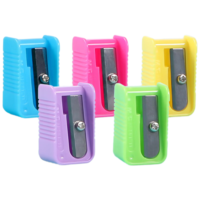 M&G Mini Pencil Sharpener Student Portable Single-Hole Plastic Pencil Sharpener APS91211 5 Pieces