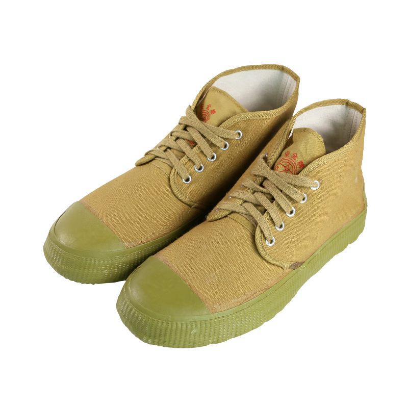 AN QUAN PAI Insulated Shoes, 5KV Electrical Work Shoes, Breathable Canvas Safety Shoes Z005, Army Green High-Top for Men And Women, Size 41