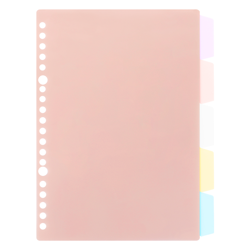 KOKUYO Campus A4 Index Dividers Notebook Accessories, 5 Sheets, Pastel Five Colors, WSG-RUS101