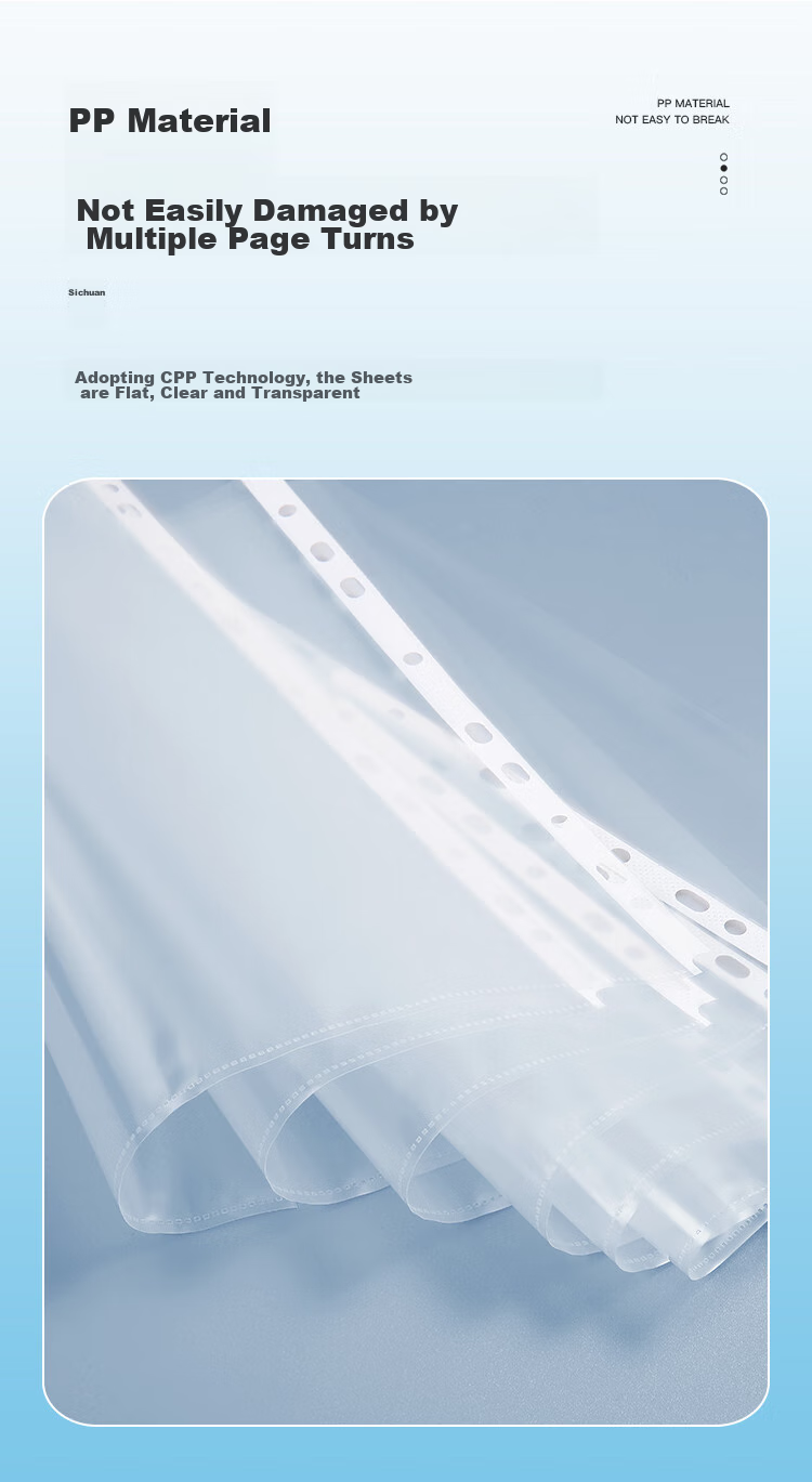 COMIX 11-Hole Document Folder, Anti-Glare File Protector, Refill Pockets, Pack of 20, White, Office Supplies EH303A/EA9020 3