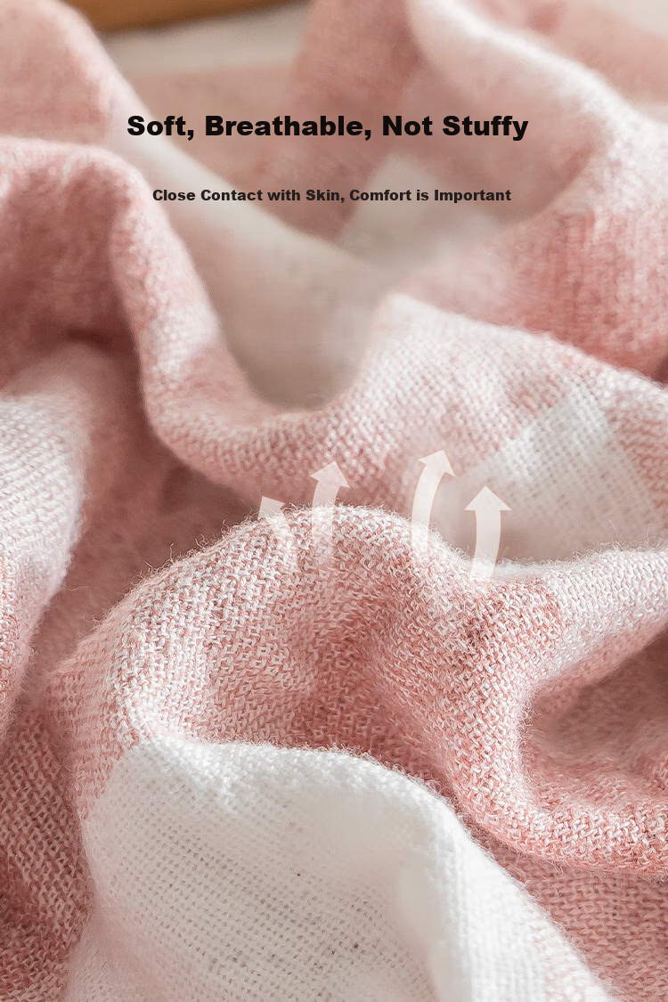 JD Original Pure Cotton Gauze Blanket, 100% Cotton Air Conditioning Quilt Towel Blanket, Class A Woolen Blanket Summer Cool Quilt, Pink 1.5x2m 10