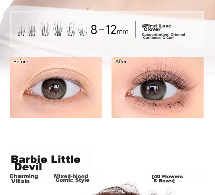 Everbab Adhesive-Free False Eyelashes, Flower-Shaped Lazy Sunflower Natural-Looking Comfortable Non-Removable Lashes, Gift for Girlfriend 8