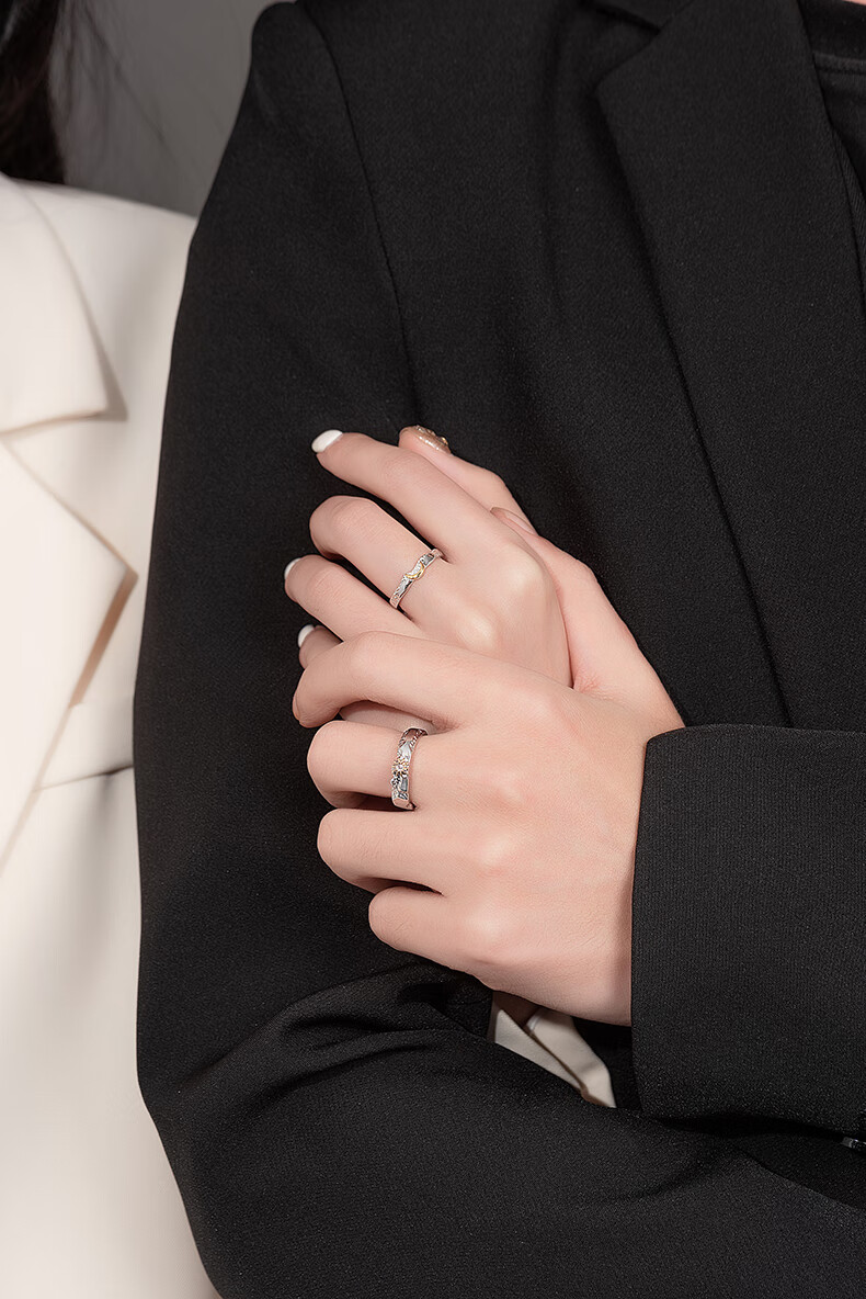 Zhoubaifu [1000+ Stores] Sun And Moon Couple Rings for Men And Women, Birthday Gift for Girlfriend Or Wife 7