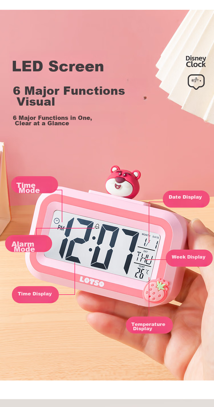 Disney Electronic Alarm Clock Timer Smart Alarm Clock for Children, Elementary School Students' Wake-Up Device, Boys' Study Supplies, Time Management Tool, Graduation Gift - San Yan Zai 9