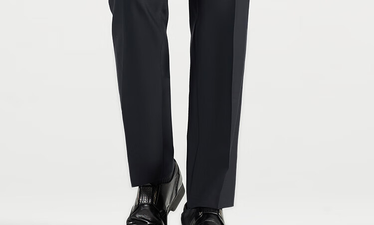 ROMON Men's Wool Business Straight-Leg Dress Pants Spring and Autumn Casual Suit Trousers Work Pants 8
