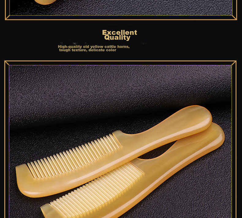 JEPPE Natural Ox Horn Comb, Detangling Comb, Hair Brush, Anti-Static Styling Comb, Gentle on Hair, Birthday Gift for Girlfriend 12