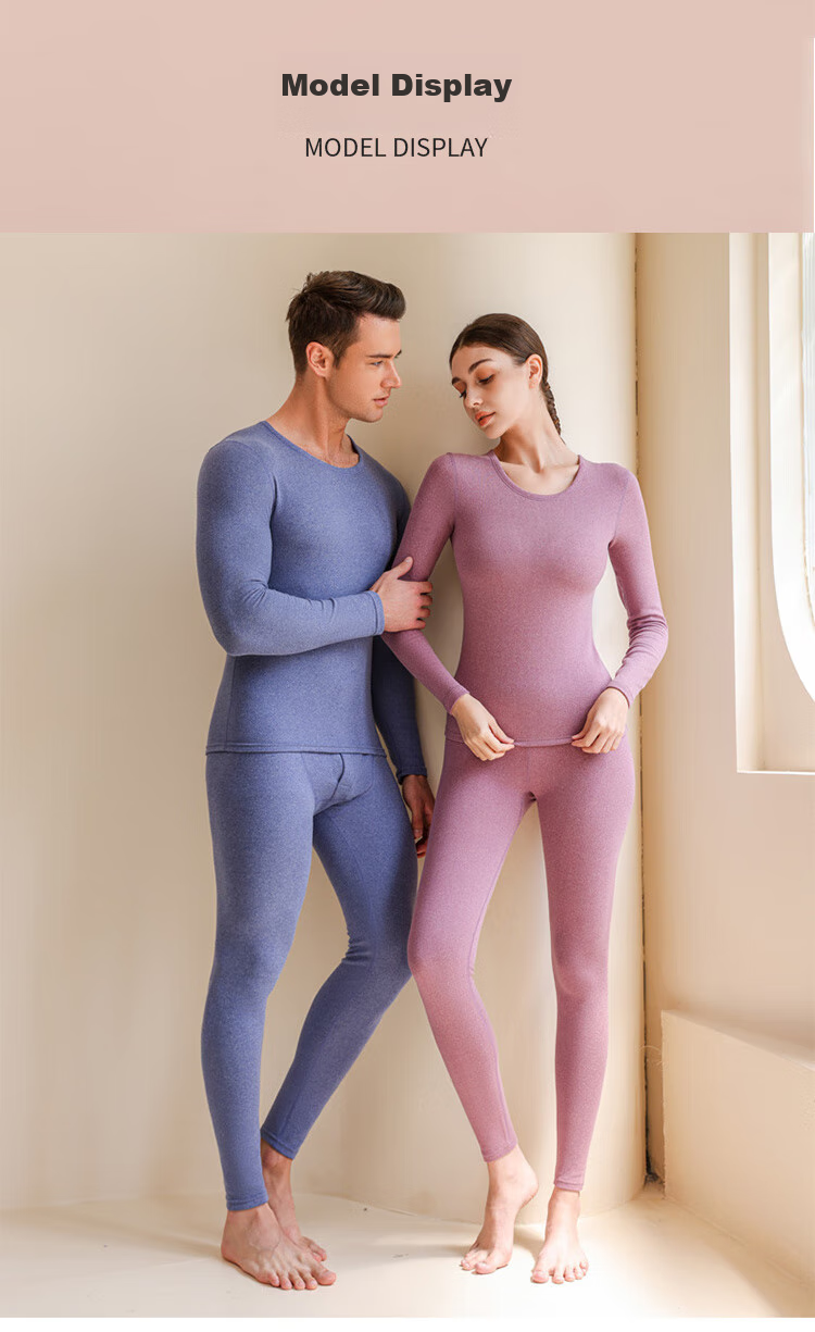 XUEXIMAN Women's Thermal Underwear Set, Cashmere And Silk Autumn Top And Pants, Winter Cold-Proof Fleece-Lined Base Layer Set, 3XL 13