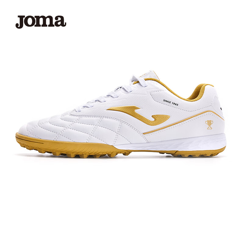 JOMA Soccer Shoes with Studs for Men and Women Adults and Teenagers TF Anti-slip Wear-resistant Professional Competition Soccer Training Shoes Platinum 41