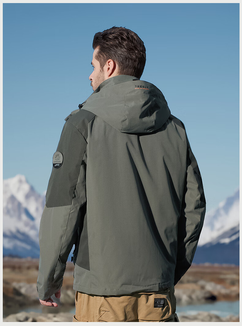 JEEP Three-In Windproof Jacket for Men, New Style for Autumn And Winter 2026, Outdoor Hooded Coat 9