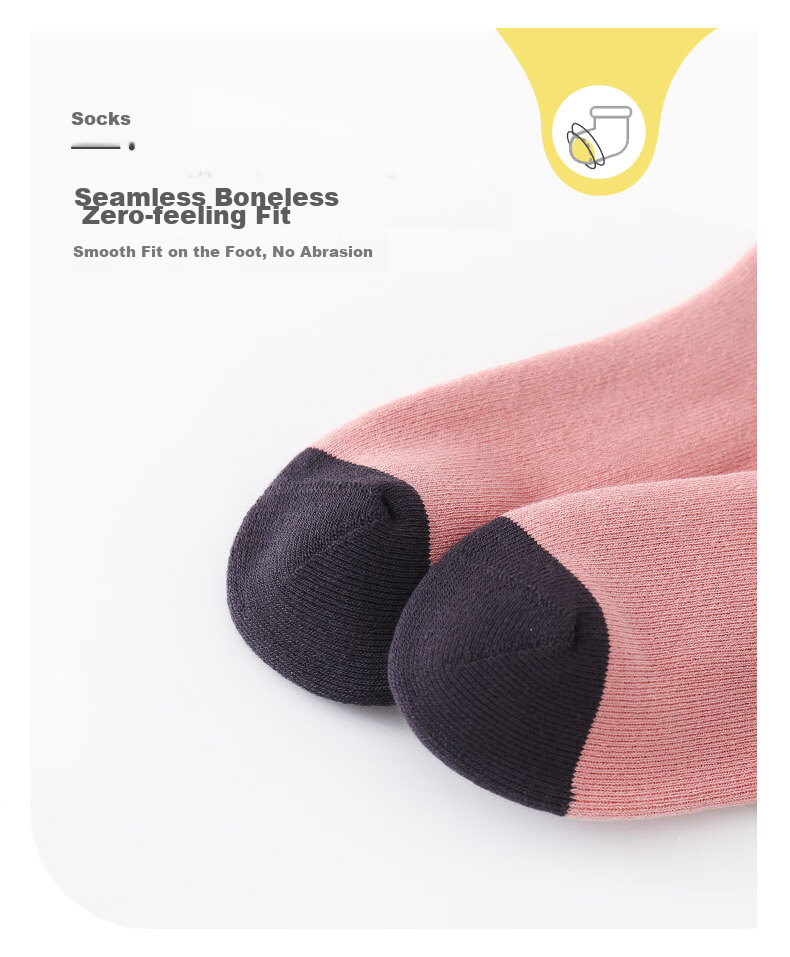 LIUZHI SHU Seamless Socks ~ High Tube Thickened Girls' Children's Socks, Combed Cotton, Autumn And Winter Terry Mid-Calf Long Socks 6