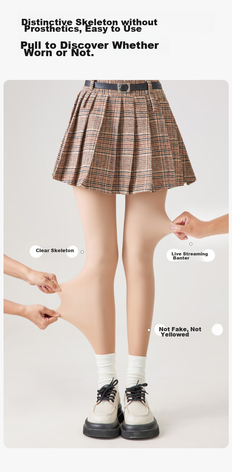 BONAS 2026 New Bare Leg Effect Double-Layer Stockings for Women, Autumn And Winter Base Layer Pants, Fleece-Lined Warm Thick Seamless Skin-Transparent Pantyhose 10