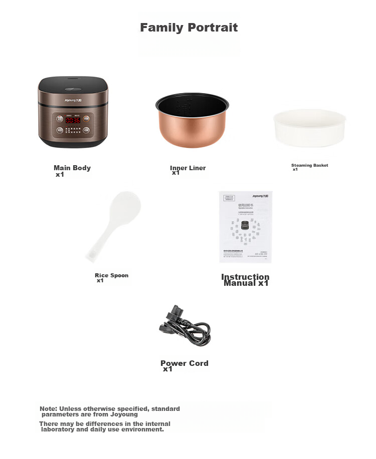Joyoung Newly Upgraded Crystal Diamond Original Non-Stick Inner Pot, High Power Wood-Fired Rice Cooker, 3L Capacity for 2-3 People, Low Pressure Multi-Function Electric Rice Cooker, NTC Smart Control Quick Cooking Rice, F-30FZ630B 22
