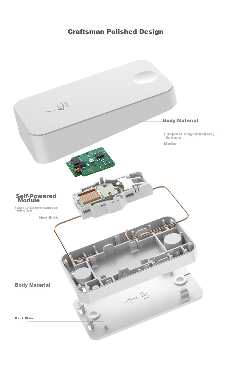 Linptech Wireless Doorbell G4L, Self-Powered Remote Reminder Home Call Button, Supports HUAWEI HiLink, One-To 12