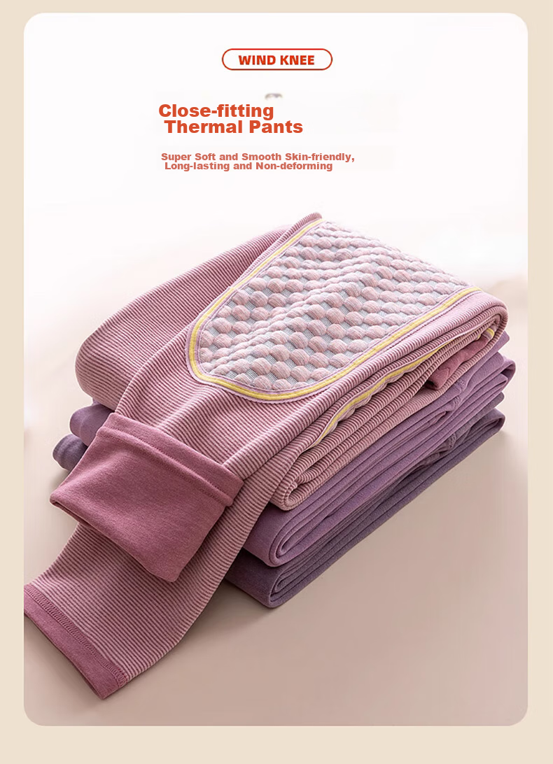XUEXIMAN Graphene Women's Pants, Autumn And Winter Thermal Leggings, Large Size High-Waist Knee Protection Base Layer Pants 2