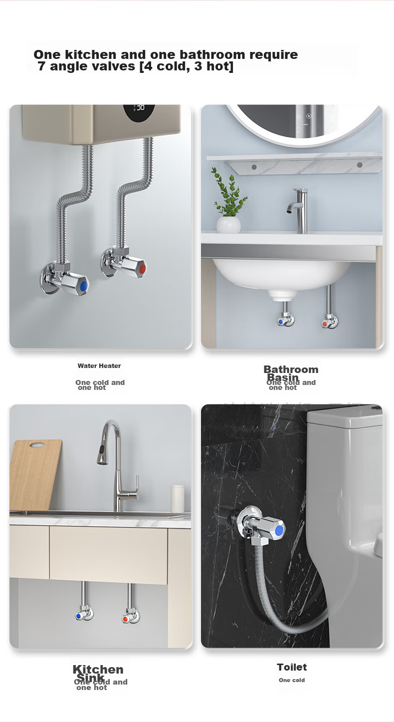 JOMOO Kitchen And Bathroom Accessories, Brass Alloy Thickened Single Cold Angle Valve, Triangular Valve, 74055 14