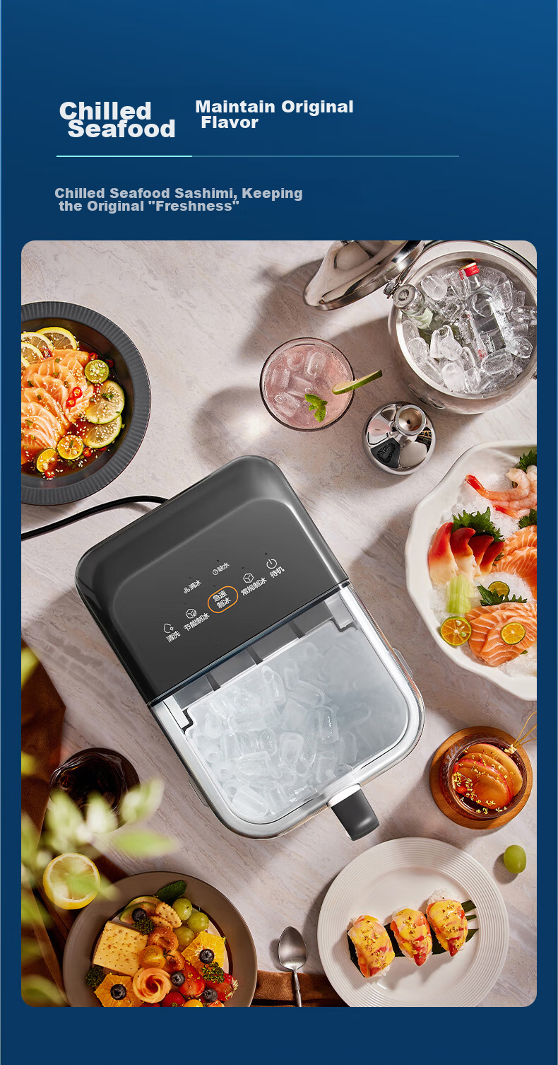 SUPOR Ice Maker for Home, Compact Cube Machine, Mini Office Dorm Three Ice Making Modes, Bullet Ice, Rapid Ice Production, Self-Cleaning SW-ZB12T001 14