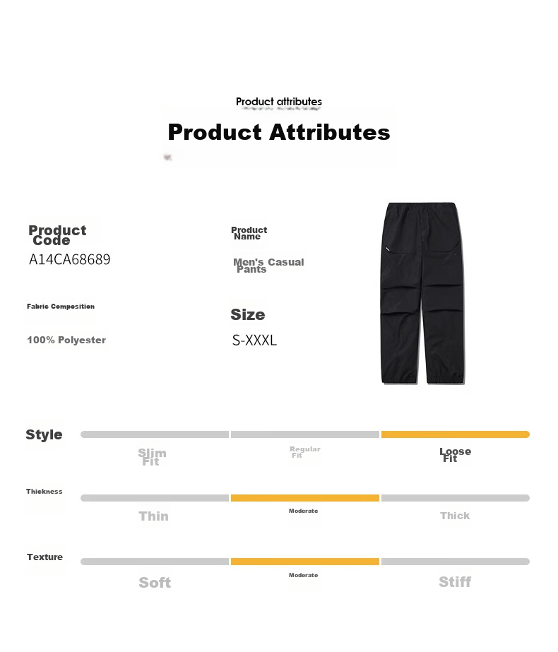 CAMEL Men's Cargo Pants, Loose-Fitting, Slimming, Windproof, Functional Straight-Leg Casual Trousers, A14CA68689R 13