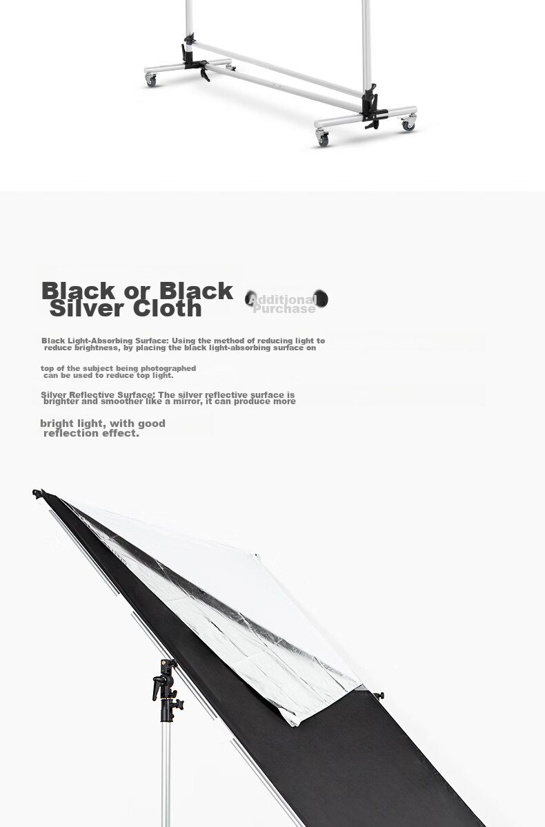 AMBITFUL Photography Flag Large Reversible Advertising Studio Video Shooting Softbox Light Blocker Prop Stand Softbox Paper Butter Paper Sulfuric Acid Paper Fixatio 12