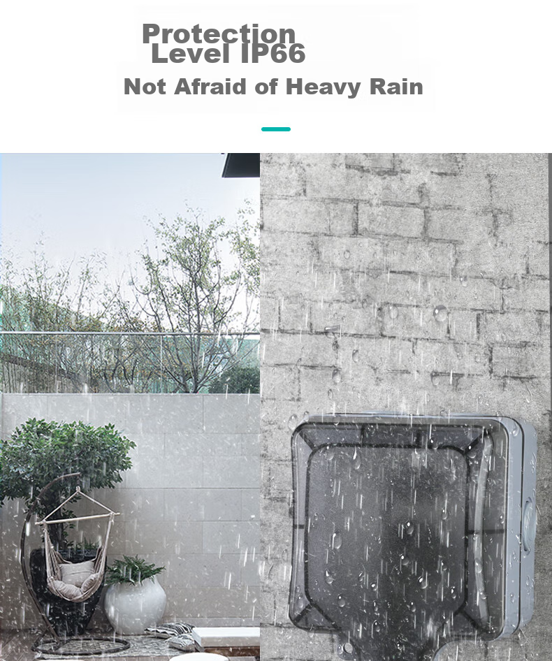 Xiya Waterproof Socket, Outdoor Bathroom, IP66 Waterproof And Dustproof, Heavy Rain-Resistant, Safety Protection, Three-Hole 16A High-Power Socket, Deepened Versio 4