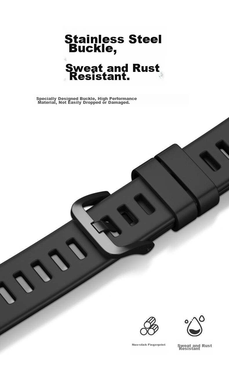 KOVOL Compatible with Huawei Band 10/9/8 Strap, NFC Version, Silicone Replacement Band for Huawei Band, Breathable Waterproof Dirt-Resistant Smart Bracelet 8 Strap 6