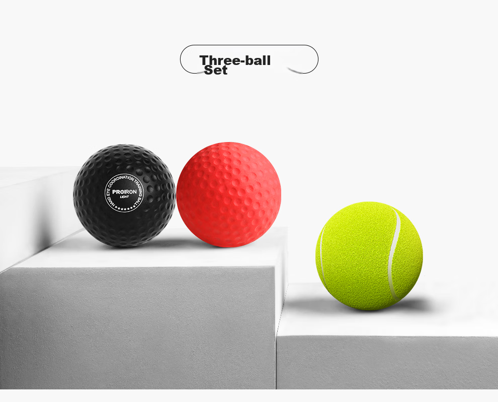 PROIRON Puli'ai Boxing Speed Ball Reaction Ball Training Device Head-Mounted Rebound Children's Boxing Trainer 3-Ball Model 15