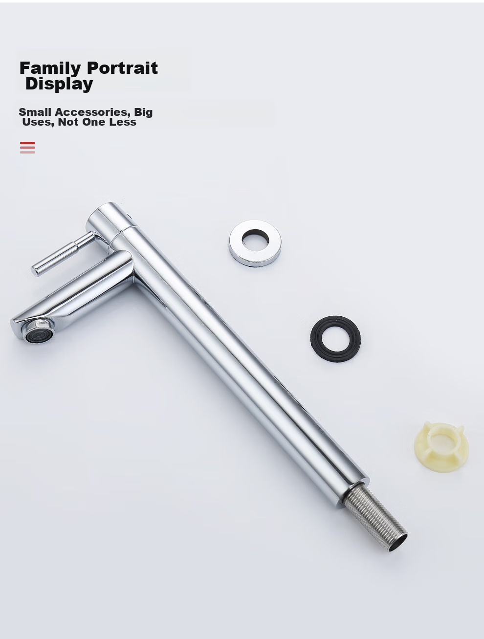 CVBAB Basin Faucet, Single Cold High Countertop Basin Faucet, Bathroom Stainless Steel Faucet CV1061 16