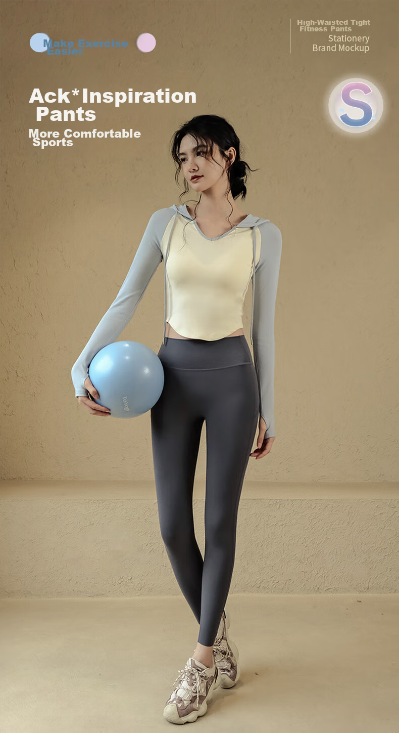 ACKDCS Inspirational Pants Yoga Pants for Women, Spring And Summer Wear, Tight-Fitting Running Pilates Sports Trousers, High-Waisted Butt-Lifting Fitness Pants 1