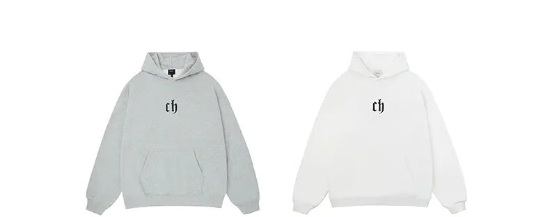 CHINISM CH Sweatshirt for Men, Spring And Autumn Classic Simple Couple's Top, Heavyweight American-Style Hoodie, Sports Casual Pullover Hooded Sweatshirt 40