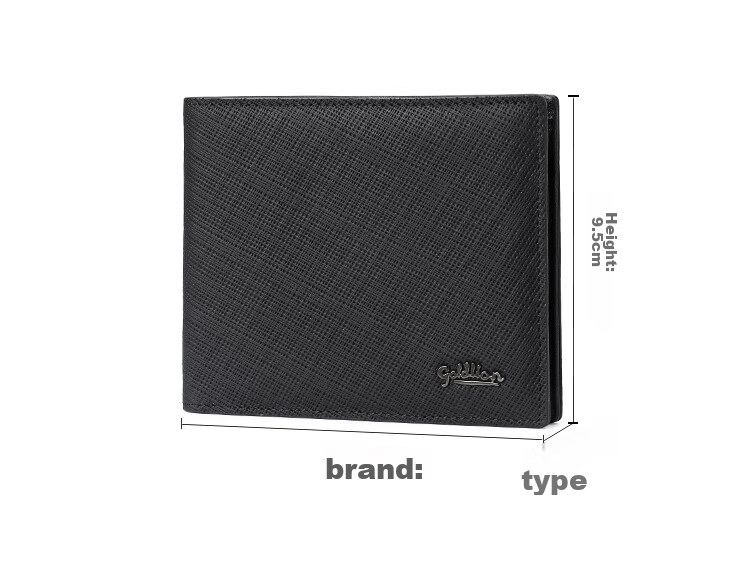 Goldlion Men's Wallet, Short Style, Large Capacity, Leather Billfold, Gift Box, Birthday Present 7