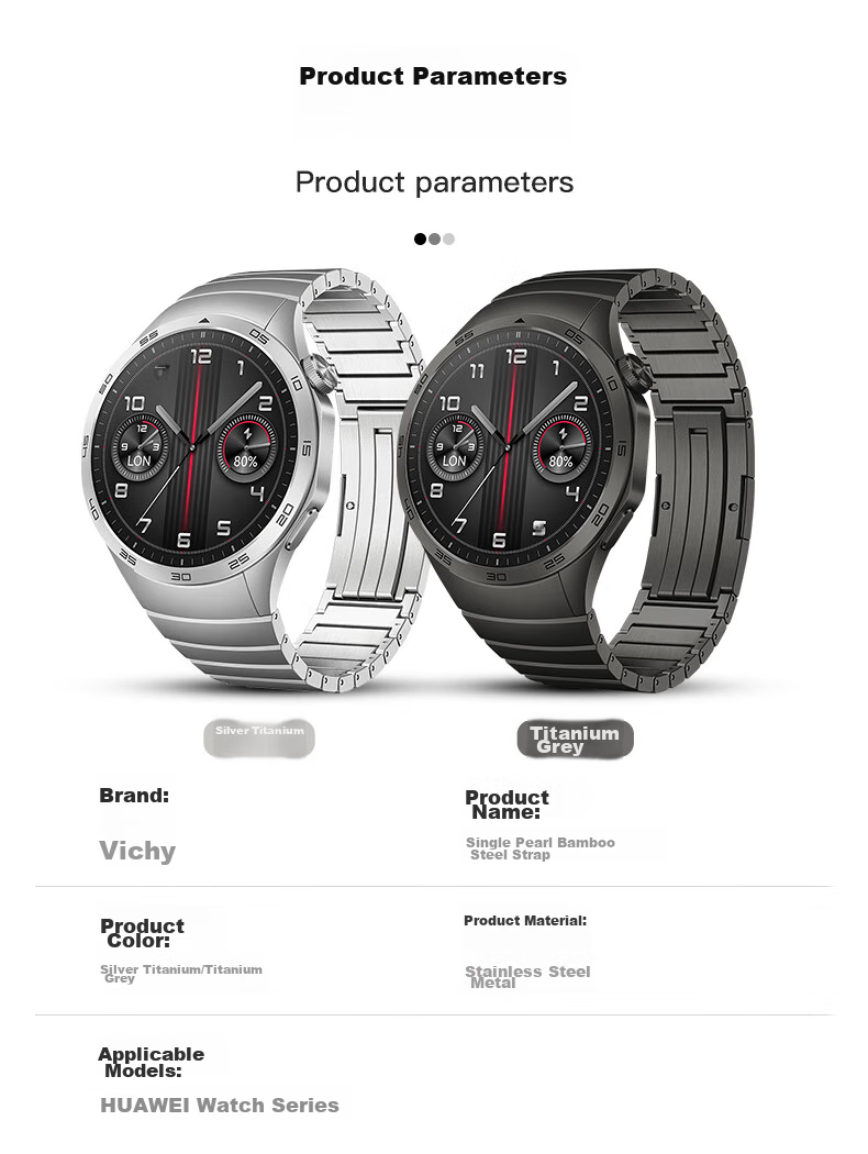 Weiqiantu [Chain Steel Strap] Suitable for Huawei GT7/GT6/GT5/Pro Watch Band, Compatible with Watch6/5/6pro/watch4pro, GT4/3 Non-Fen Dashi 2 Stainless Steel Watch Band 6