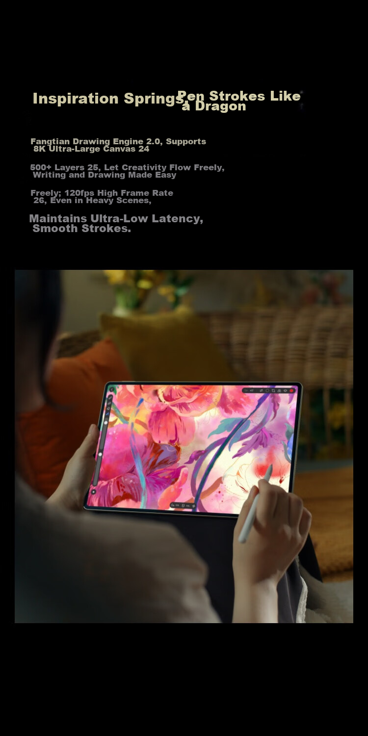 HUAWEI MatePad Pro 12.2-Inch Soft Light Edition, HUAWEI Tablet, Dual-Layer OLED Cloud-Clear Soft Light Screen, for Office Work And Study, 16+1TB WIFI, Ink Black 18