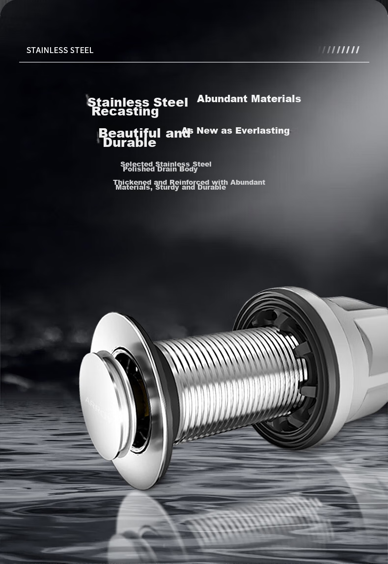 ARROW Sink Drain Pipe, Basin Drain Kit, Washbasin Drainage System, Sink Drainage Pipe, Anti-Odor 4