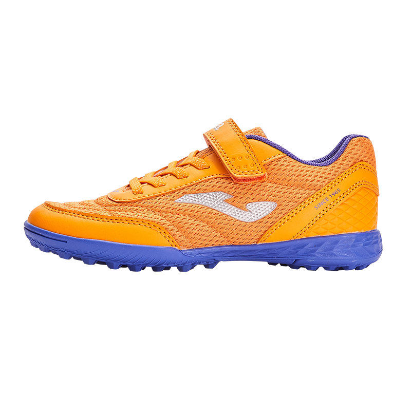 JOMA Soccer Shoes for Children TF Turf Cleats Boys Girls Youth Breathable Mesh Velcro Training Shoes Bright Orange Size 35
