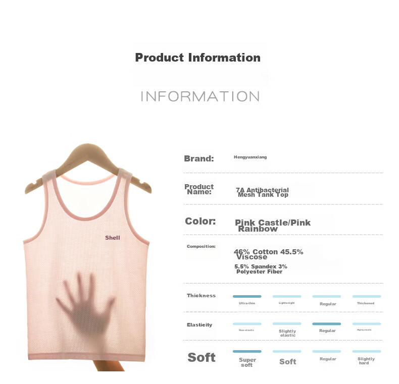 Hengyuanxiang Children's Tank Top Undershirt Sleeveless T-Shirt for Boys And Girls, Lightweight Summer Undershirt for Older Kids 12
