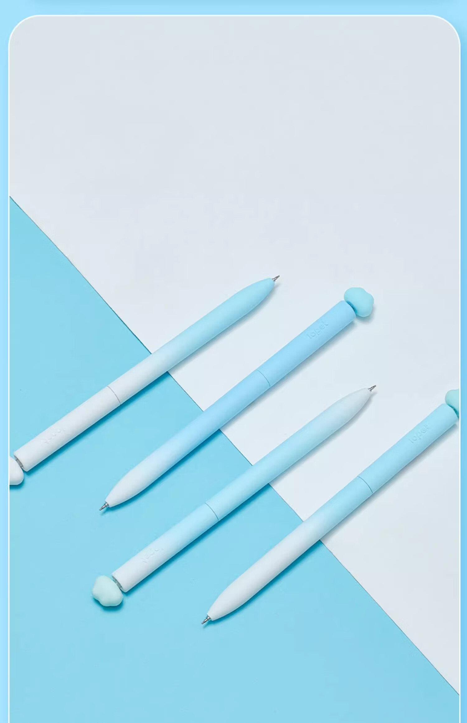 LOPET Cloud Gel Pen, Quick-Drying, High Aesthetic Value, Exam Pen for Students, 0.5mm Black Pen, Smooth Writing for Middle School Students, Black Ink Pen, Signature Pen, Ballpoint Pen, 4 Pcs LT-1397 21