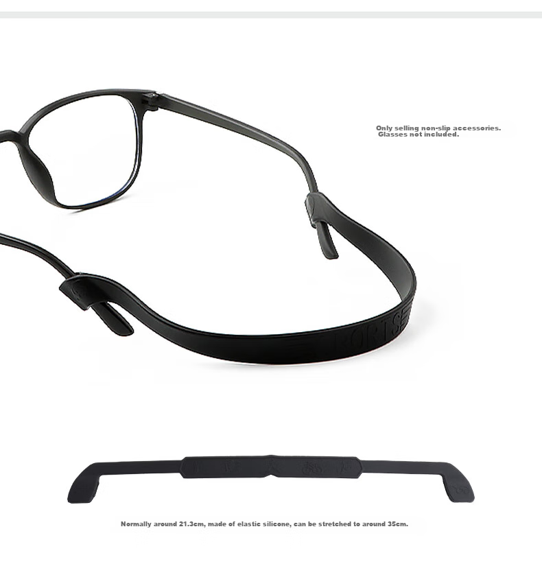 SooGree Glasses Anti-Slip Cord Set, Eyeglass Chain, Silicone Glasses Accessories, Head Strap, Hanging Rope, Anti-Drop Device, Glasses Leg Anti-Fall 7