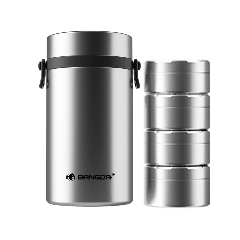 Bonda Stainless Steel 316 Insulated Lunch Box Multi-layer Large Capacity Portable Thermal Food Container for Office Workers and Students 24-Hour Heat Preservation with Handle