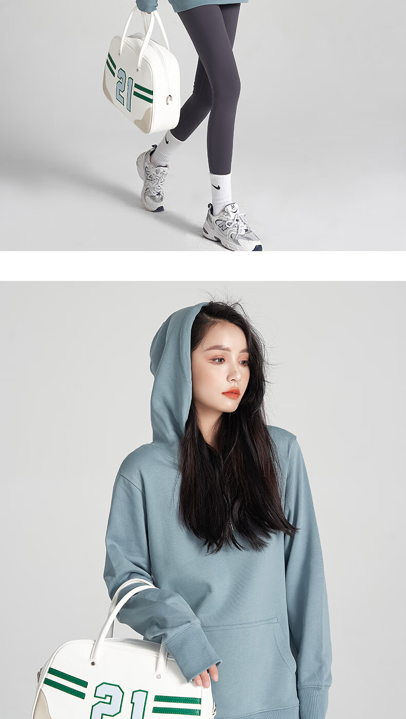 Langsha Women's Hooded Sweatshirt Spring Autumn Thick Casual Versatile Sports Loose Fit Long Sleeve Couple Jacket 17