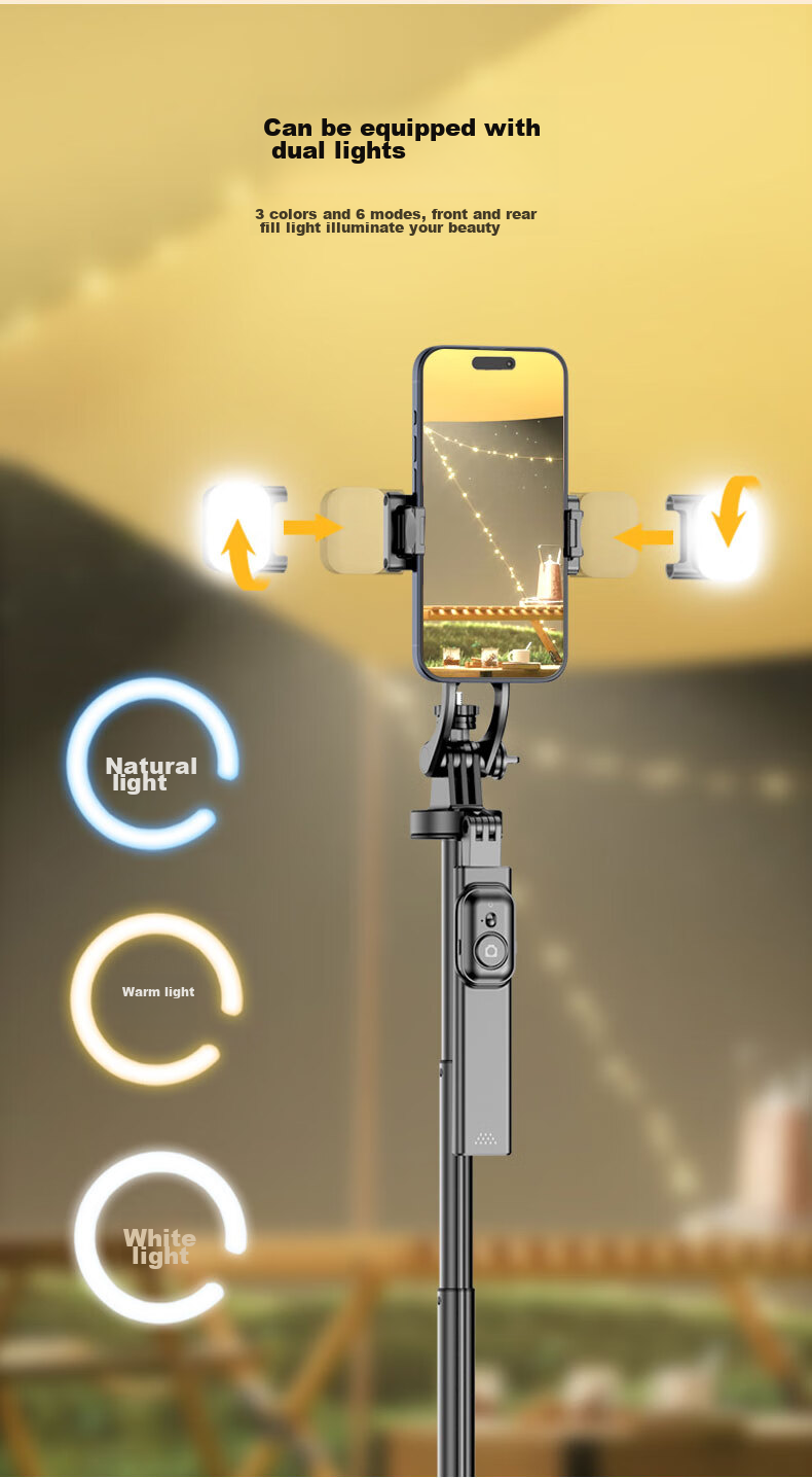 SelfieShow C18 New Ultra-Stable Aluminum Alloy 1.8-Meter Tripod, Selfie Stick with Anti-Shake, 360° Rotation, Handheld Outdoor Travel Live Streaming Photography Tool, Suitable for DJI Pocket 3 13