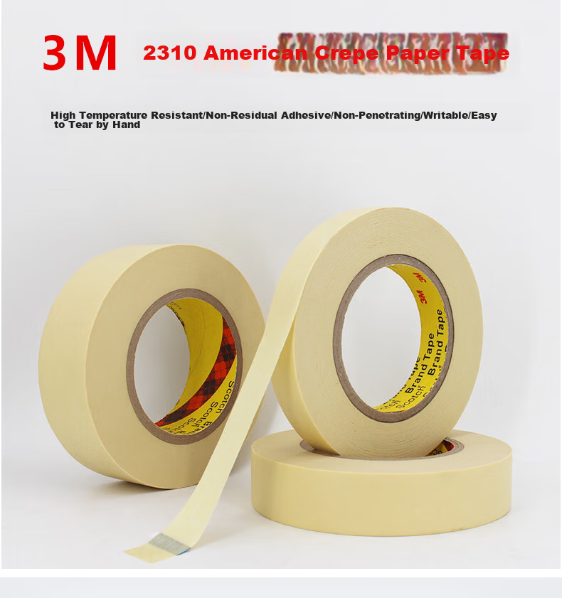 3M High-Temperature Resistant Masking Tape, Heat-Resistant, Stain-Free, Solvent-Resistant, for Painting Fixation And Protection Bundling [30mm*55m] 2310 1