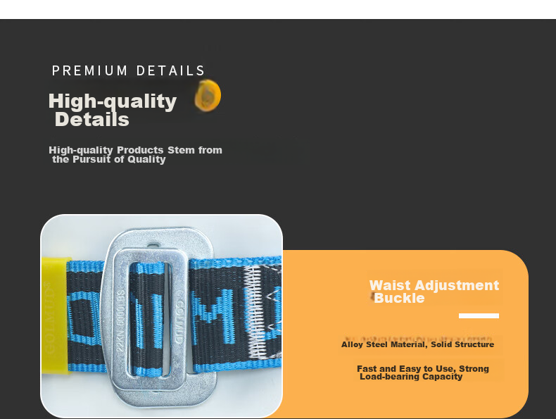 Geermu Single-Waist Safety Belt with Small Hook, 1.8 Meters, National Standard Electrical Safety Rope with Hook GM3617 15