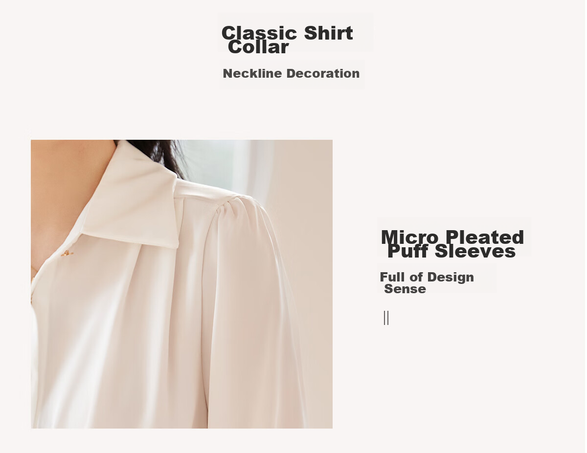 Chushen Spring And Autumn Simple Long-Sleeve Shirt for Women, Single-Breasted Elegant Professional Commuter Top White Blouse S132C2204 Size XL 7