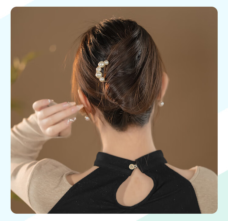 CHIMERA 2-Piece U-Shaped Hairpin, Simple Hair Fork, Hair Bun Maker, New Chinese-Style Qipao Hanfu, Birthday Gift for Wome 6