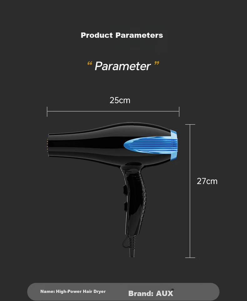AUX Hair Dryer, High-Speed 2400W for Home Use, Salon-Grade, Constant Temperature, Hair Protection, Hot And Cold Air, Professional-Grade Blow Dryer for Barbershops, Powerful Airflow, Birthday Gift 15